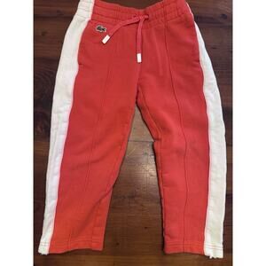 Lacoste Boys Red Track Pants Casual Pull On Pants Sz 5